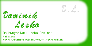 dominik lesko business card